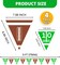 4E's Novelty 4 Pcs Football Flag Banner - 9ft Football Pennant Banner, Game Day Decor